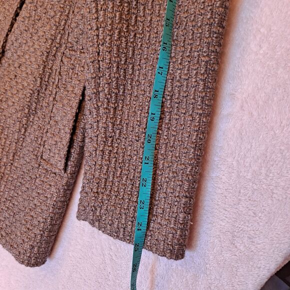 Calvin Klein Thick Boucle Double Button Up Wool Blend Coat Women's Size 12 Gray - Picture 10 of 10